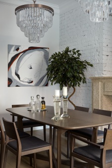 Фото интерьера столовой квартиры в стиле лофт