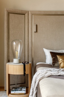 Фото интерьера спальни пентхауса в американском стиле