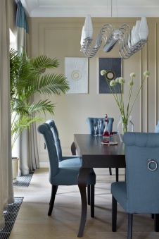 Фото интерьера столовой квартиры в американском стиле