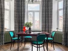 Фото интерьера столовой квартиры в стиле фьюжн