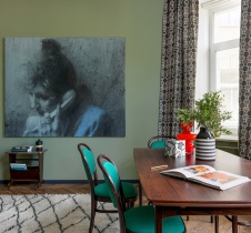 Фото интерьера столовой квартиры в стиле фьюжн