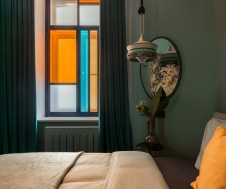 Фото интерьера спальни квартиры в стиле фьюжн