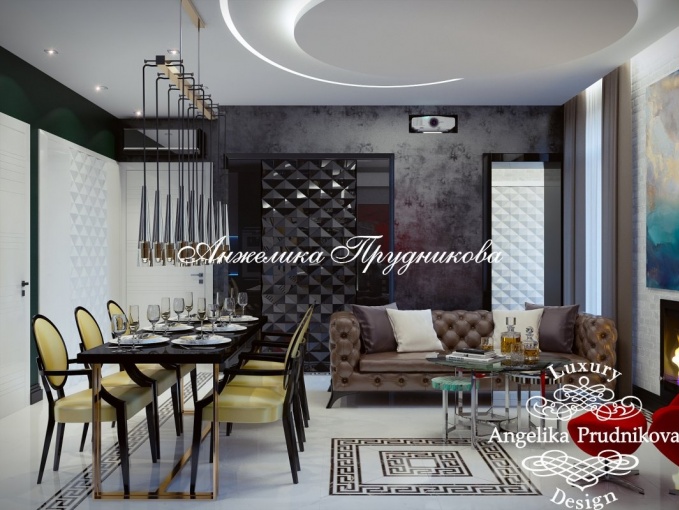 Дизайн-проект квартиры в стиле эклектика на Тверской