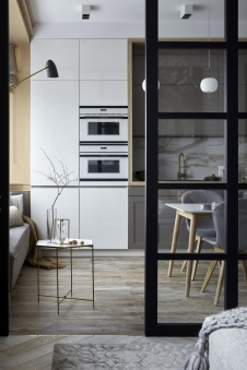 Фото интерьера кухни квартиры в стиле лофт