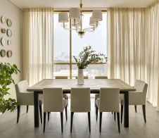 Фото интерьера столовой квартиры в американском стиле