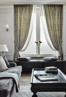 Фото интерьера гостиной квартиры в американском стиле