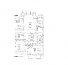 Планировка многоуровневого пентхауса.