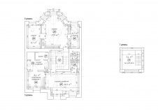 Планировка многоуровневого пентхауса.