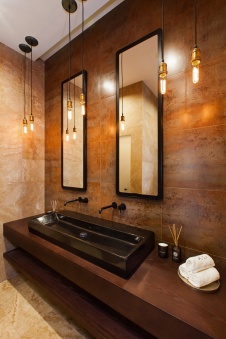 Фото интерьера санузла дома в стиле минимализм