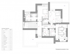 Планировка 2 этажа небольшого 2-х этажного семейного дома в Подмосковье.
