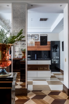 Фото интерьера кухни квартиры в стиле ар-деко