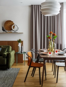 Фото интерьера столовой квартиры в стиле эко