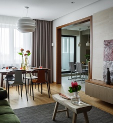 Фото интерьера столовой квартиры в стиле эко