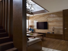 Фото интерьера лестницы дома в стиле эко