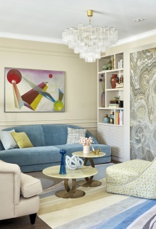 Фото интерьера гостиной квартиры в американском стиле