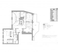 Планировка 1 этажа квартиры со вторым светом в гостиной.