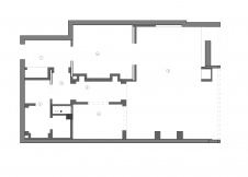 Исходная планировка квартиры в центре Москвы для временного проживания.
