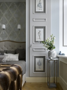 Фото интерьера спальни квартиры в стиле неоклассика