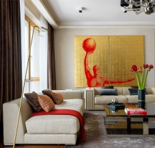 Фото интерьера зоны отдыха пентхауса в стиле ар-деко