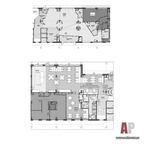 Планировка 1 и 2 этажей отеля Mercure в Калининграде.