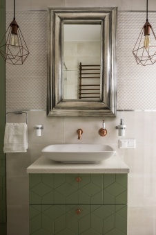 Фото интерьера гостевого санузла квартиры в стиле минимализм