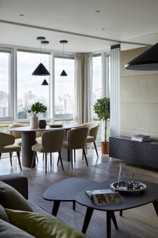 Фото интерьера столовой квартиры в стиле минимализм