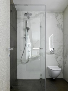 Фото интерьера гостевого санузла квартиры в стиле минимализм