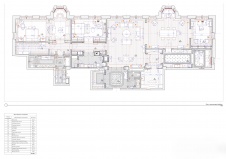 Планировка парадной квартиры с двумя спальнями и общей зоной площадью 305 кв. м.