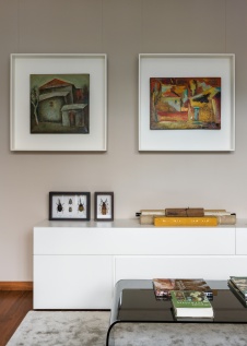 Фото интерьера библиотеки квартиры в стиле минимализм