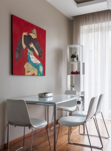 Фото интерьера столовой квартиры в стиле минимализм