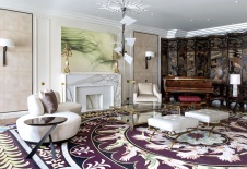 Фото интерьера гостиной квартиры в стиле неоклассика