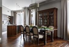 Фото интерьера столовой квартиры в стиле неоклассика
