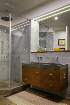 Фото интерьера санузла квартиры в стиле неоклассика