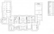 Планировка эксплуатируемого цоколя частного загородного особняка площадью 1700 кв. м.
