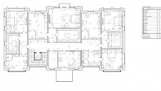 Планировка 2 этажа частного загородного особняка площадью 1700 кв. м.