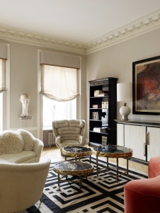 Фото интерьера гостиной квартиры в стиле фьюжн