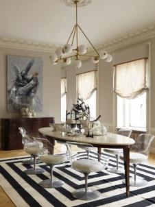 Фото интерьера столовой квартиры в стиле фьюжн