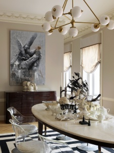 Фото интерьера столовой квартиры в стиле фьюжн