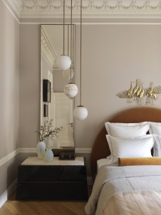 Фото интерьера спальни квартиры в стиле фьюжн