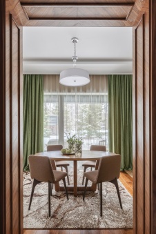 Фото интерьера столовой квартиры в стиле эко