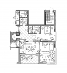 Планировка большой двушки площадью 90 кв. м.