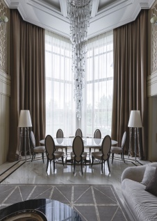 Фото интерьера столовой дома в стиле ар-деко