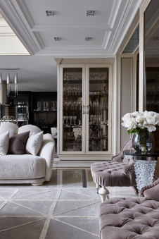 Фото интерьера гостиной дома в стиле ар-деко