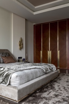 Фото интерьера спальни квартиры в стиле ар-деко