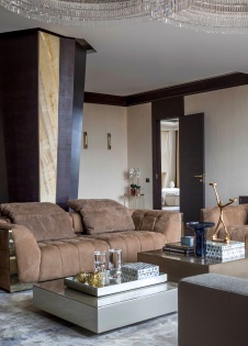 Фото интерьера гостиной квартиры в стиле ар-деко