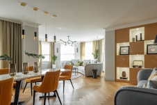 Фото интерьера столовой квартиры в современном стиле