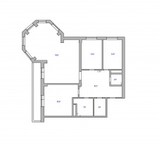 Планировка квартиры до реконструкции.