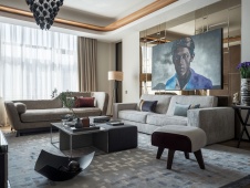 Фото интерьера гостиной в стиле фьюжн