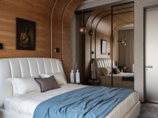 Фото интерьера спальни в стиле фьюжн