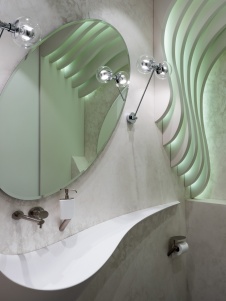 Фото интерьера гостевого санузла в стиле фьюжн